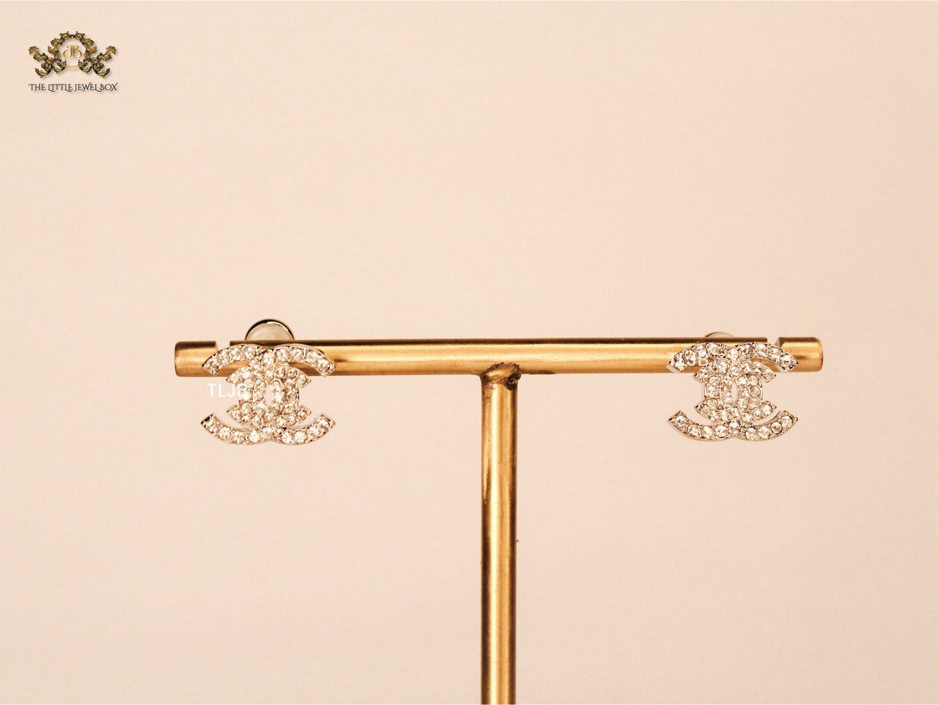 twin C Dazzle earrings Platinum