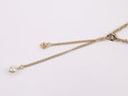 Double layered rustic gold and pear Double C chain