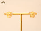 Divine Gold Medusa earrings with cz