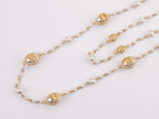 Gold Double C on Pearl chain