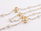Gold Double C on Pearl chain