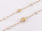 Gold Double C on Pearl chain