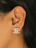 twin C Dazzle earrings Gold