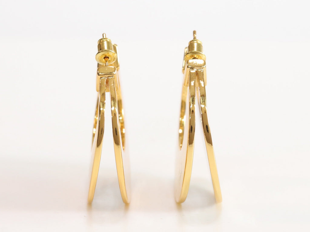 The Double Hoops - White