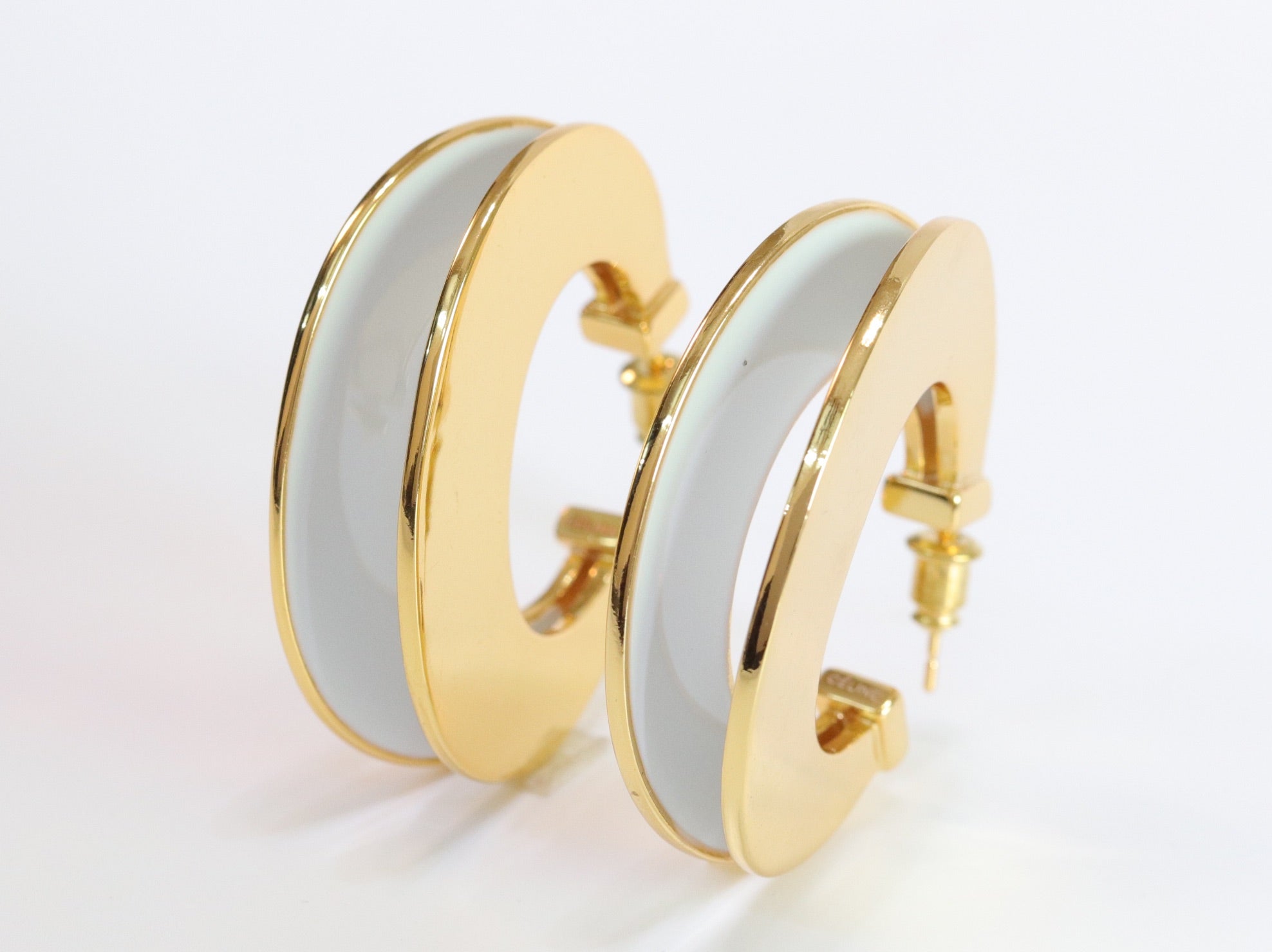 The Double Hoops - White