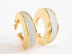 The Double Hoops - White