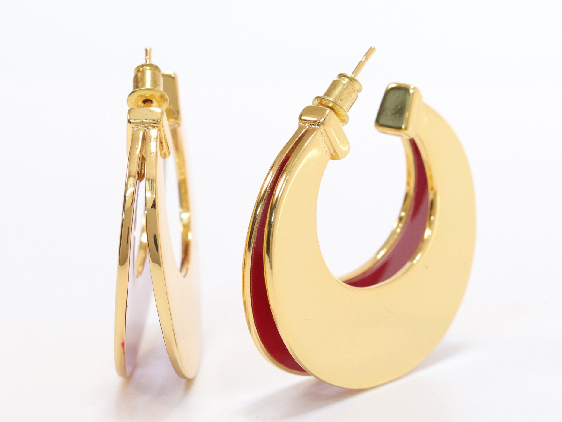 The Double Hoops - Red