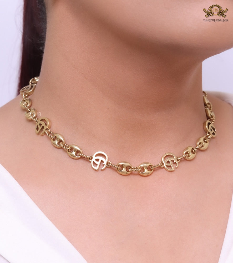 Double G gold plated chain