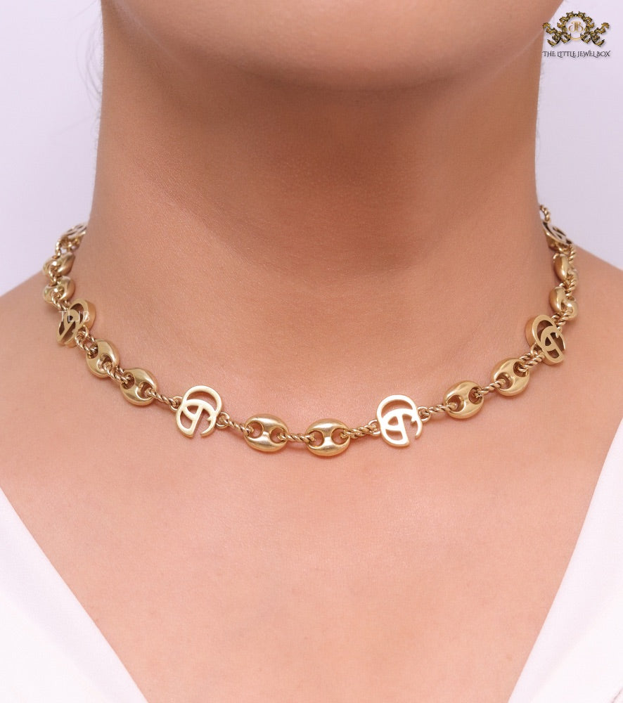 Double G gold plated chain