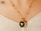 Medusa necklace black