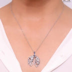 Platinum Panther pendant in sleek chain