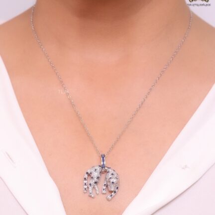 Platinum Panther pendant in sleek chain