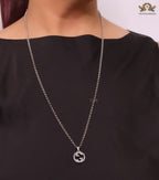 Double G Pendant in silver chain