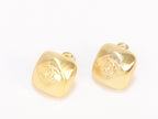 Double C matte gold studs