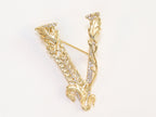 Alphabet V brooch