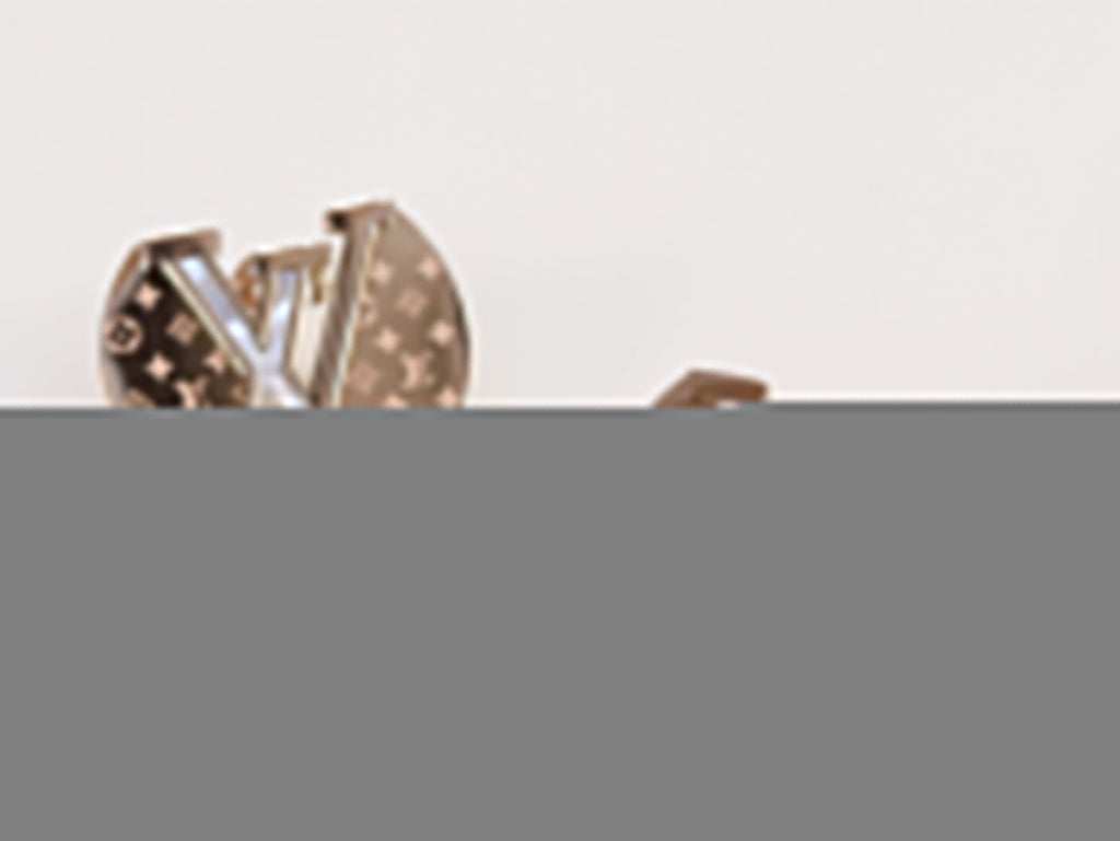 Rose gold plated stud earrings with alphabet motifs