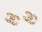 Double C gold studs