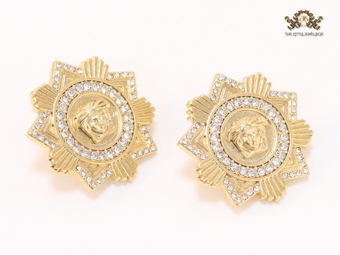 Medusa Sun and CZ studs