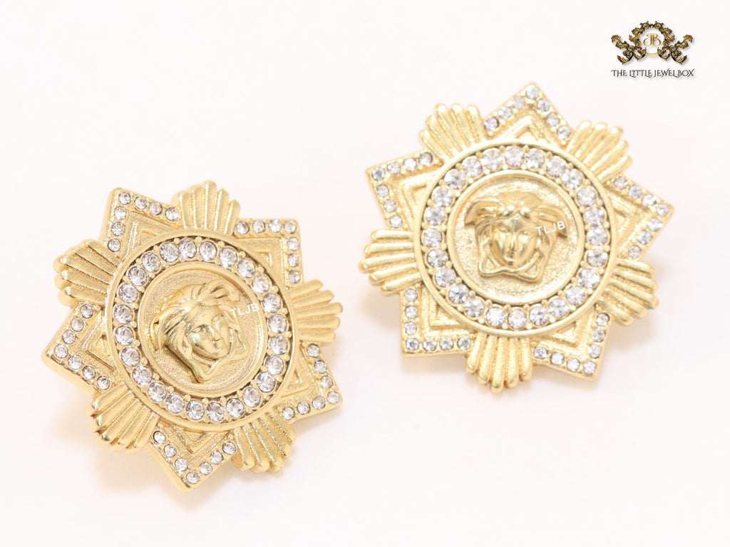 Medusa Sun and CZ studs