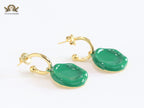 Green enamel dangles