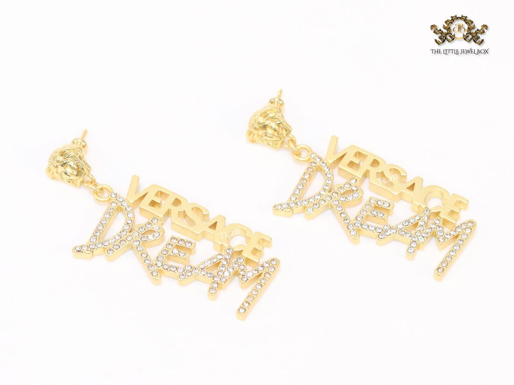 Gold DREAM danglers CZ