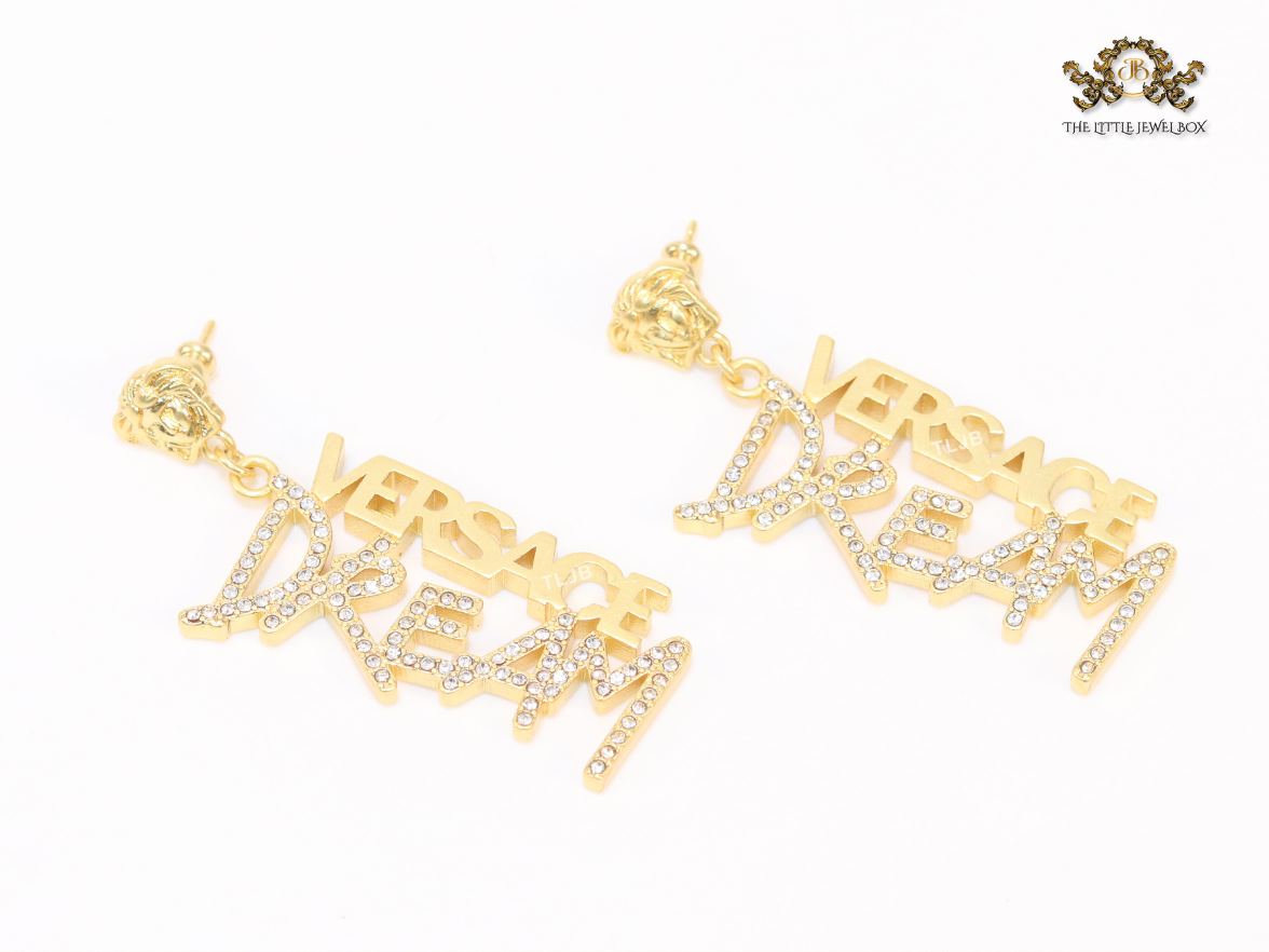 Gold DREAM danglers CZ