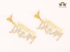 Gold DREAM danglers CZ