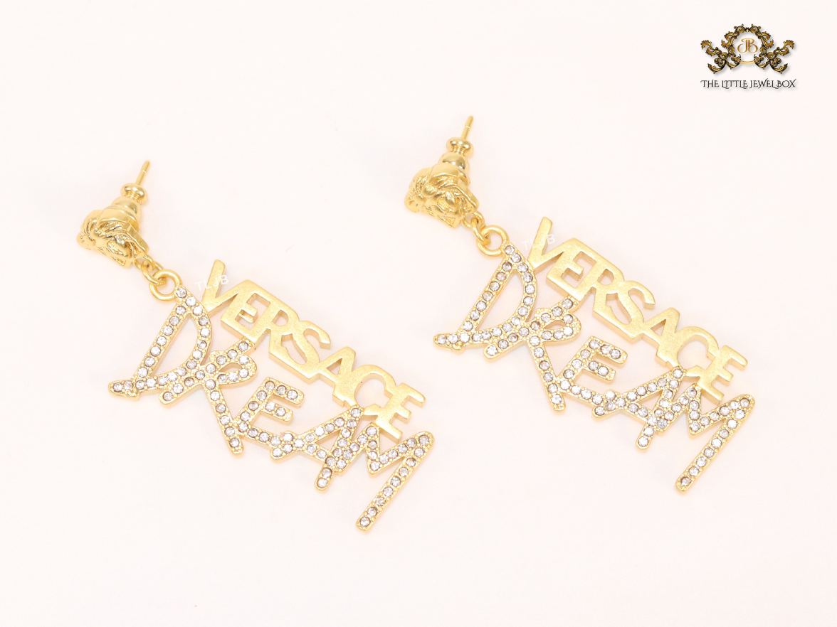 Gold DREAM danglers CZ