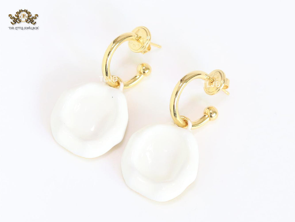White enamel dangles