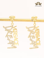 Gold DREAM danglers CZ