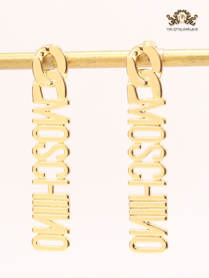 Alphabet M gold dangles