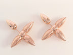 Rose gold cross studs