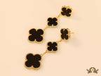 Golden and black clover dangles