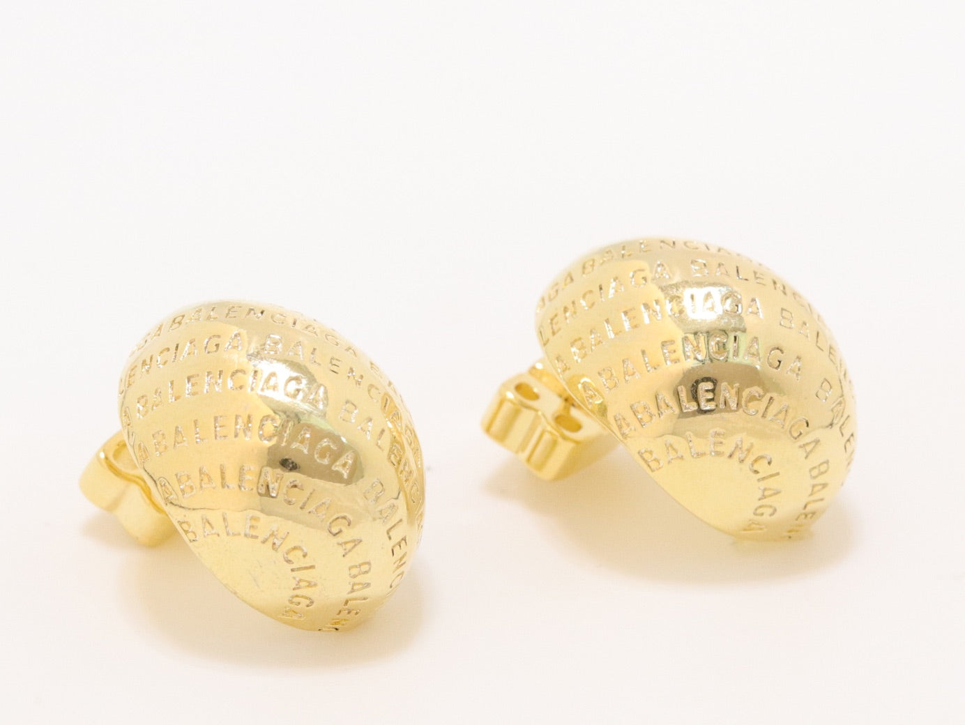 Gold alphabet embossed studs