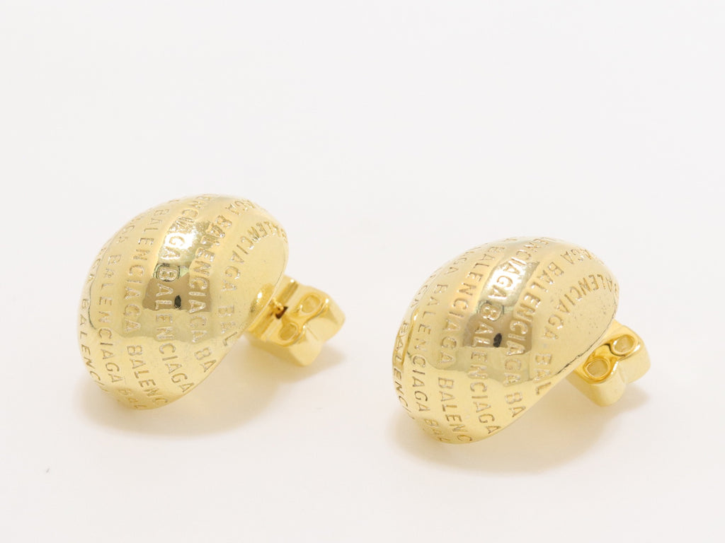Gold alphabet embossed studs