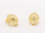Gold alphabet embossed studs