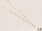 Gold plated necklace with Column Cube MOP pendant
