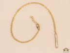 Gold plated necklace with Column Cube MOP pendant