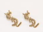 Alphabet Y and L antique earrings in gold