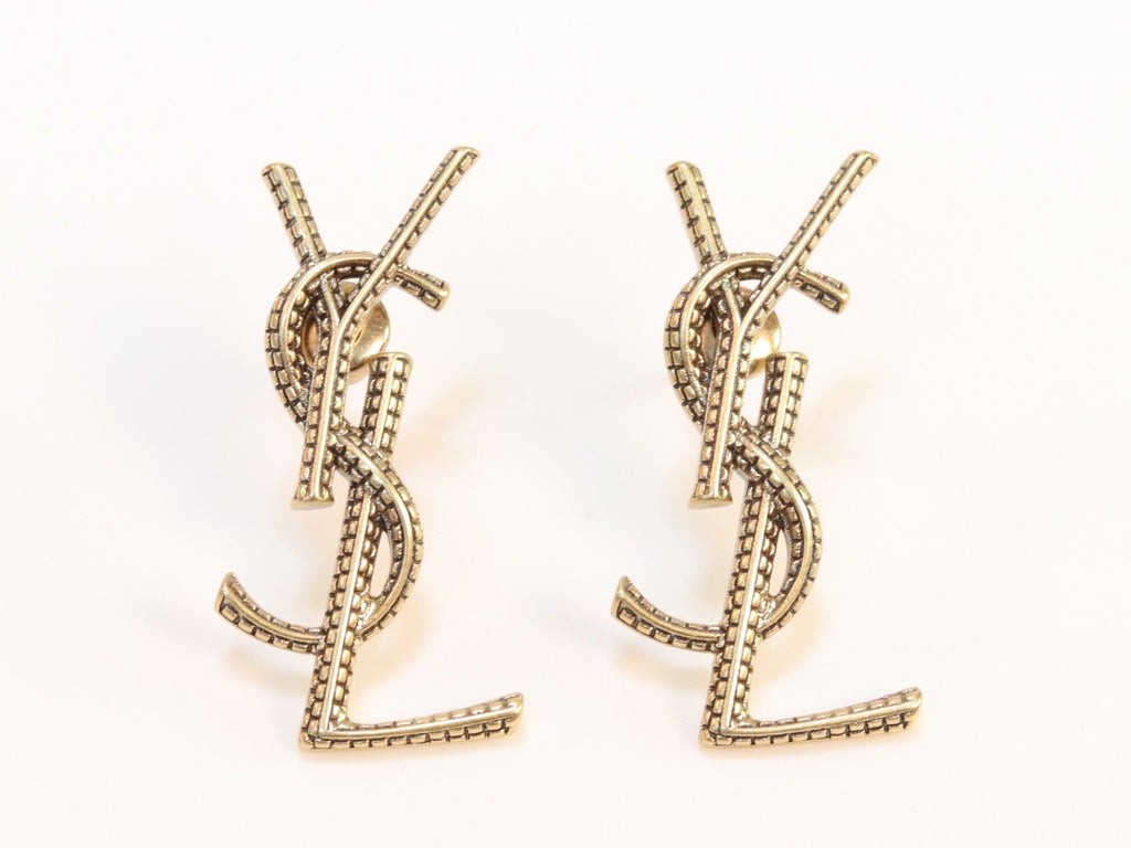 Rustic alphabet studs -  Y S L