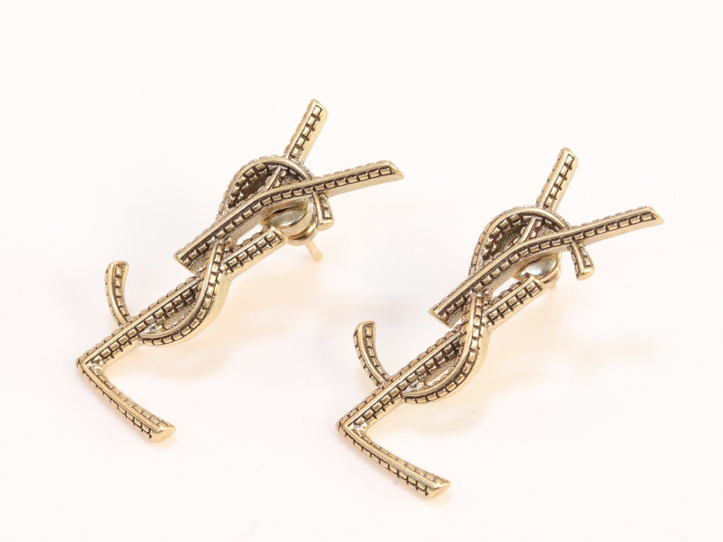 Rustic alphabet studs -  Y S L