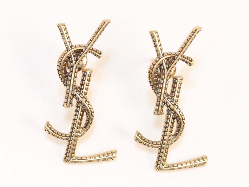 Rustic alphabet studs -  Y S L