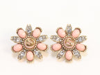 Double G FLOWER  pearl studs
