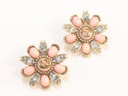 Double G FLOWER  pearl studs