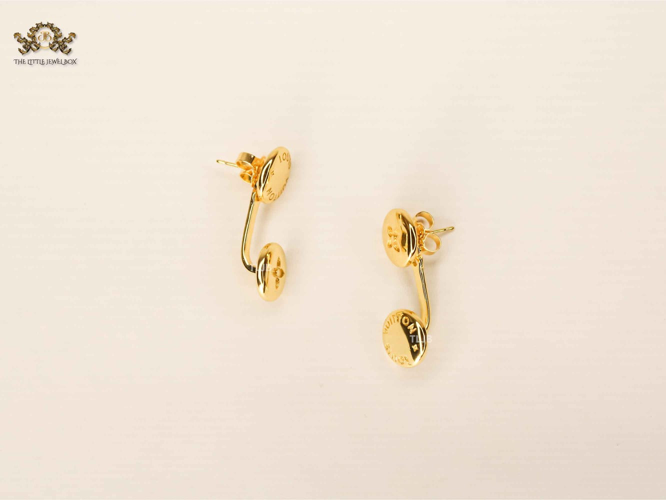 Alphabet L&V Golden Orbit Studs