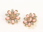 Double G FLOWER  pearl studs