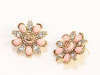 Double G FLOWER  pearl studs
