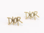 Rustic copper Alphabet C and D earrings