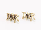 Rustic copper Alphabet C and D earrings