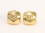 Double C matte gold studs